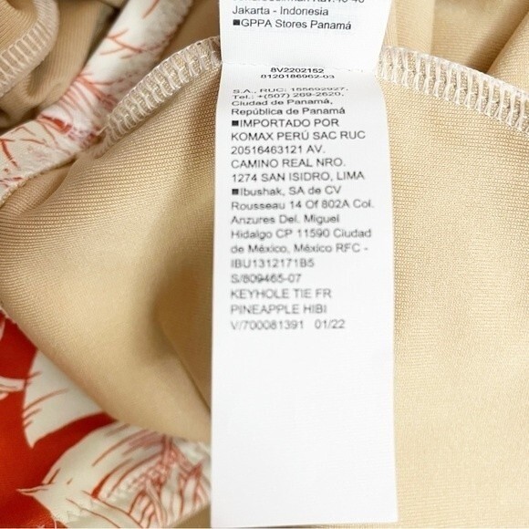 NWT Old Navy Tie-Front One-Piece Swimsuit Pineapple Hibiscus Print Plus Size 2X - Picture 15 of 16